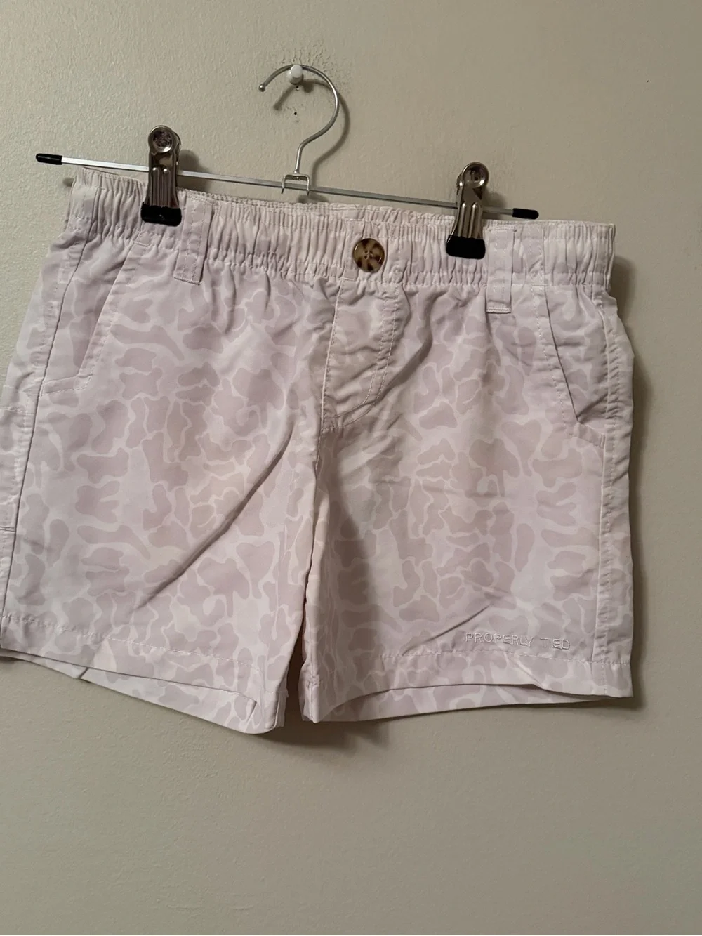 Properly Tied White Camo Mallard Shorts